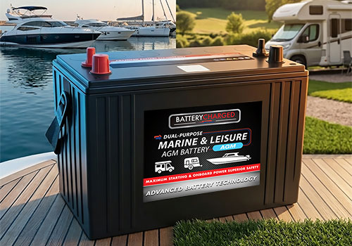 BatteryCharged AGM Dual Purpose Leisure & Marine Battery