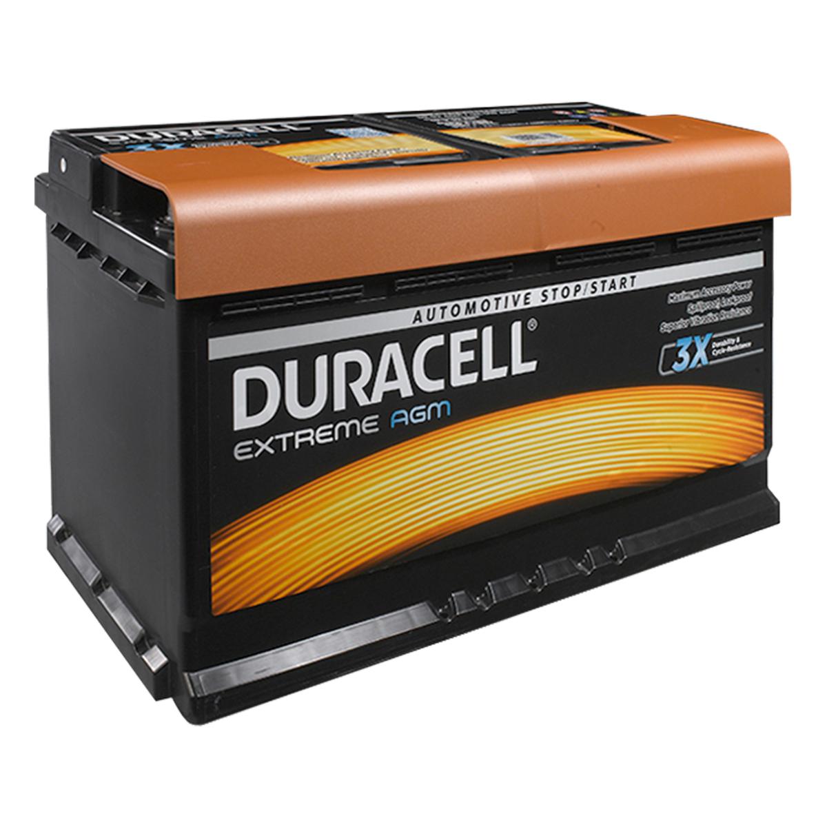 Duracell 019 / DE92 AGM Extreme Car Battery www.batterycharged.co.uk