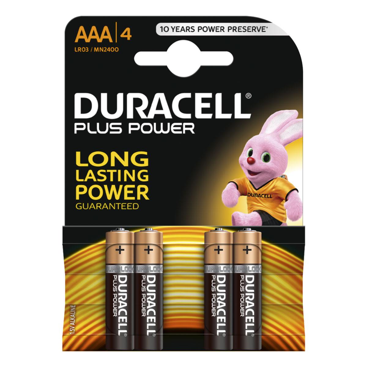 Duracell Plus Power AAA Batteries www.batterycharged.co.uk