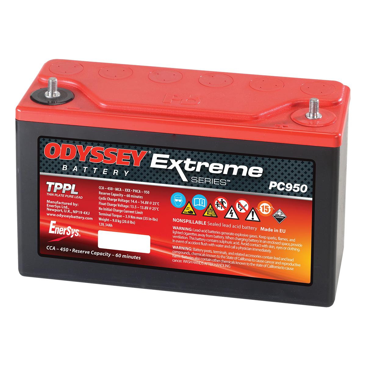 Pc950 Odyssey® 12v 34ah Extreme™ Series Battery Uk