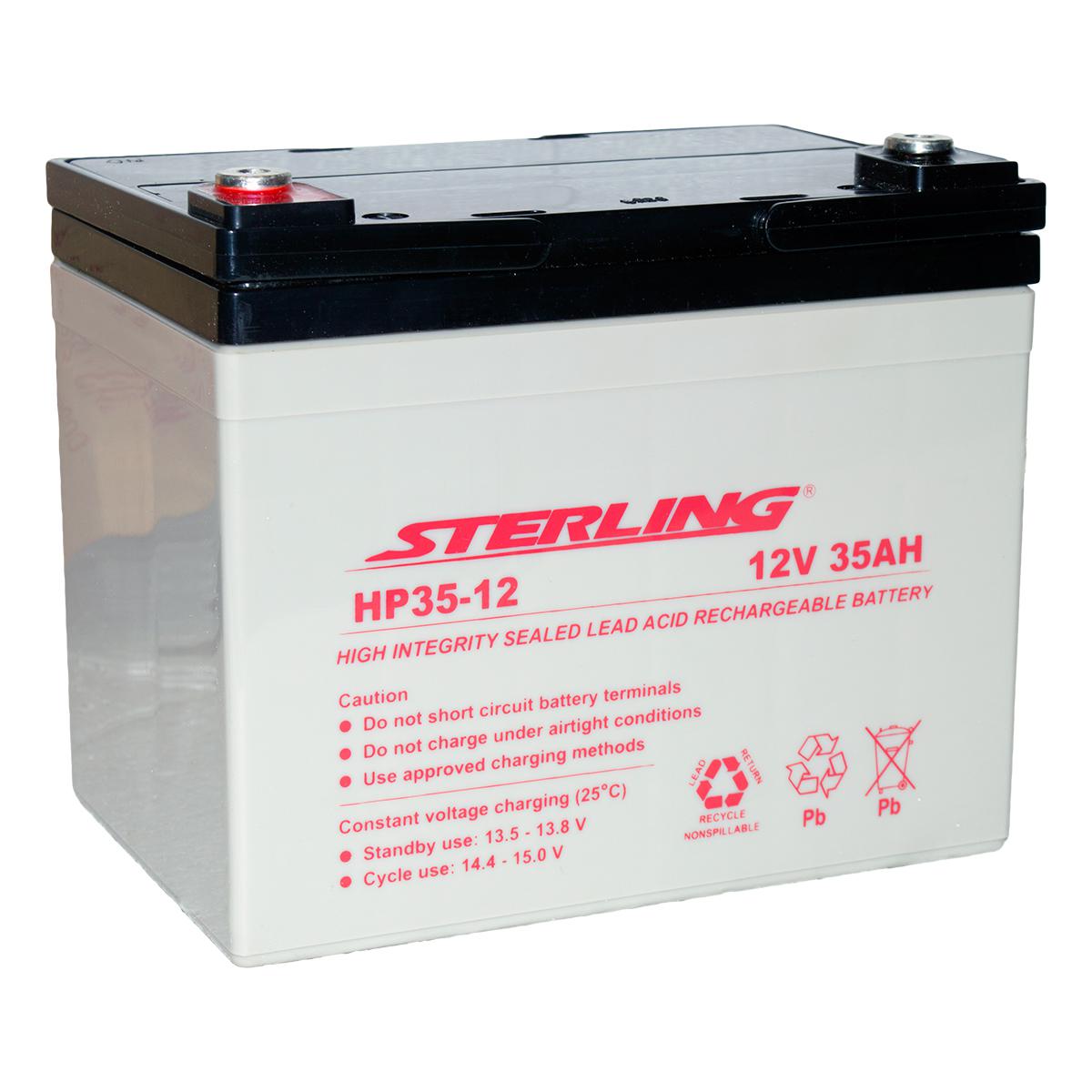 Sterling HP3512 12v 35Ah SLA/VRLA Battery www.batterycharged.co.uk