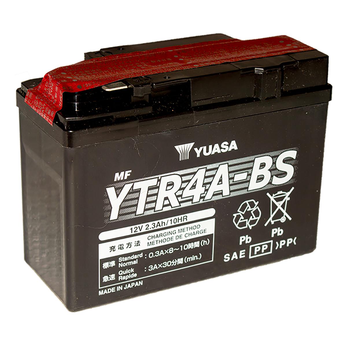 Yuasa YTR4A-BS 12v VRLA Motorbike & Motorcycle Battery - www ...
