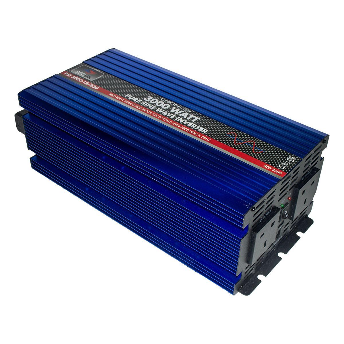 Pure Sine Wave 3000 Watt 12v SEC UK Inverter - FREE UK mainland delivery