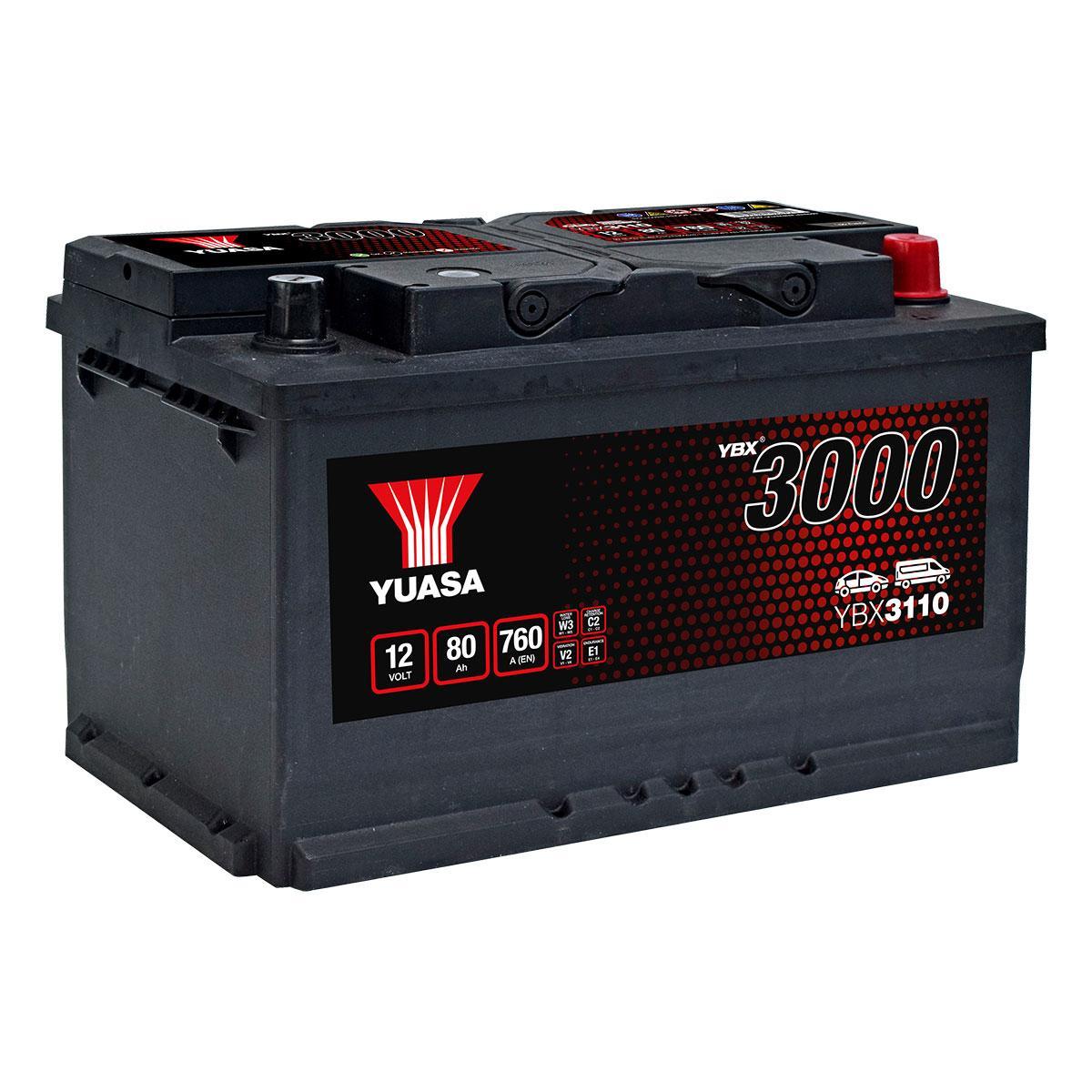 YBX3110 Yuasa 12v 80Ah SMF Car Battery – FREE UK mainland delivery