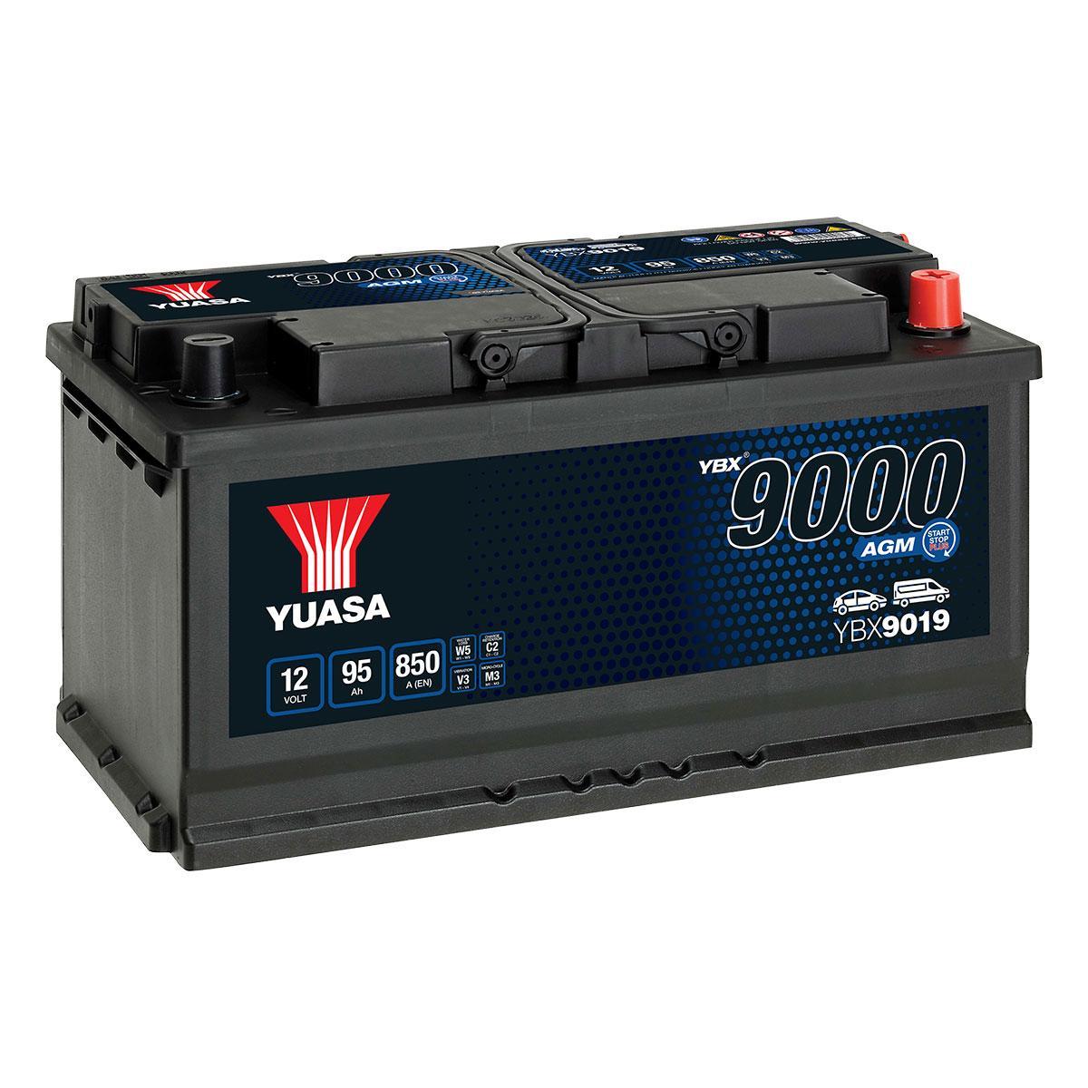 YBX9019 Yuasa 12v 95Ah AGM Car Battery – FREE UK mainland delivery