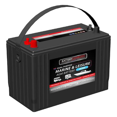 Batterycharged 31AGM-100DT Dual Purpose AGM 12v 100Ah Marine & Leisure Battery - main image
