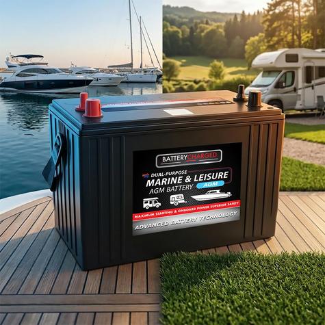Batterycharged 31AGM-100DT Dual Purpose AGM 12v 100Ah Marine & Leisure Battery - main image