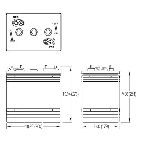 Crown-CR-205-6v-205Ah-Deep-Cycle-Battery-Dimensions.jpg - main image
