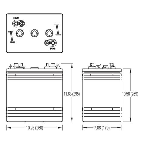 Crown-CR-260-6v-260Ah-Deep-Cycle-Battery-Dimensions.jpg - main image