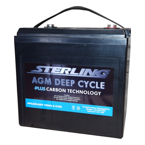 Sterling-HPC115-12DT-12v-118Ah-Deep-Cycle-AGM-Plus-Carbon-Battery - main image