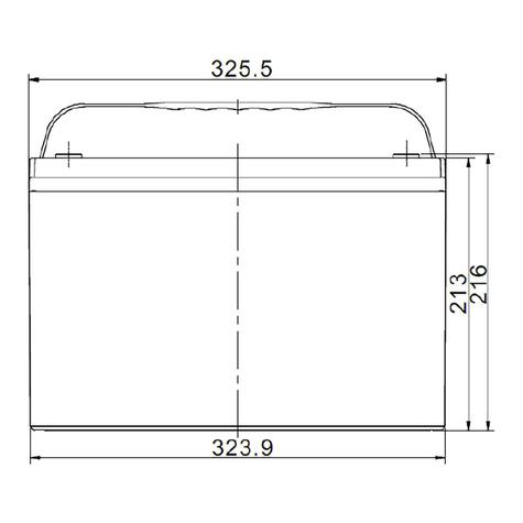 SEC_UK_HDC150-12_12v_110Ah_Battery_Front_Drawing - main image