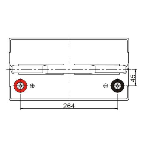 SEC_UK_HDC150-12_12v_110Ah_Battery_Top_Drawing - main image