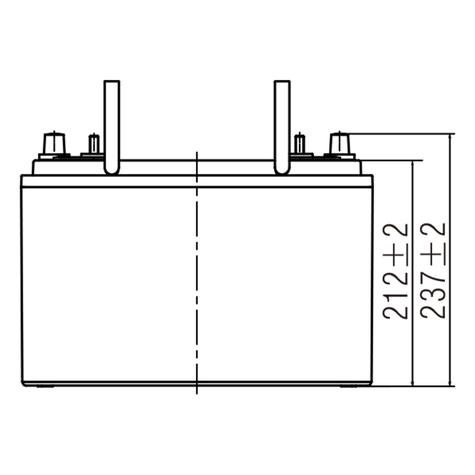 Sterling-HPC115-12DT-12v-118Ah-Deep-Cycle-AGM-Plus-Carbon-Battery-Front-View - main image