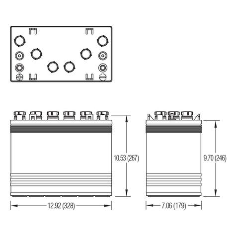Crown-CR-GC155-12v-155Ah-Deep-Cycle-Battery-Dimensions.jpg - main image