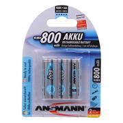 Ansmann AAA 800mAh Max e rechargeable NiMh Batteries - Pack 4