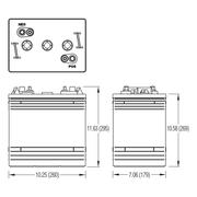 Crown CR-260 6v 260Ah Deep Cycle Battery