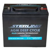 Sterling HPC25-12 12v 25Ah Deep Cycle AGM Plus Carbon Battery