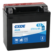 Exide ETX14-BS 12v 12Ah AGM Motorbike & Sports Battery